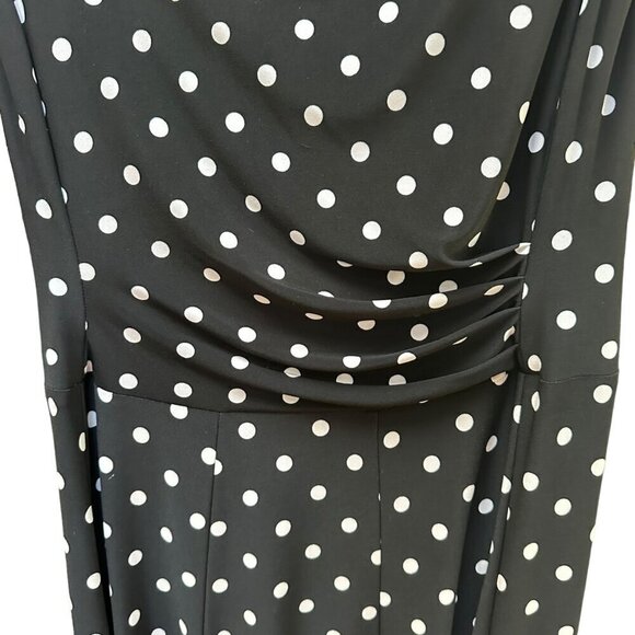 Lauren Ralph Lauren Black & White Polka Dot Dress Career‎ Office Women's Size 10 - Picture 9 of 13
